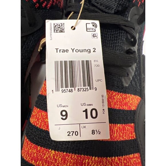 NEW! Trae Young 2 Black Red Atlanta Hawks Basketball Sneakers Men\'s Size 9 main image 5